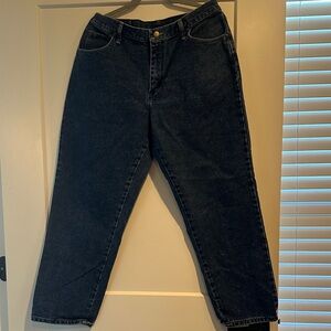 Wrangler Dark Blue High-Rise Straight Jeans